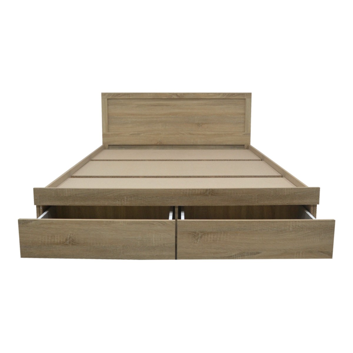 Κρεβάτι Olympus pakoworld με συρτάρι σε φυσική απόχρωση 150x200εκ