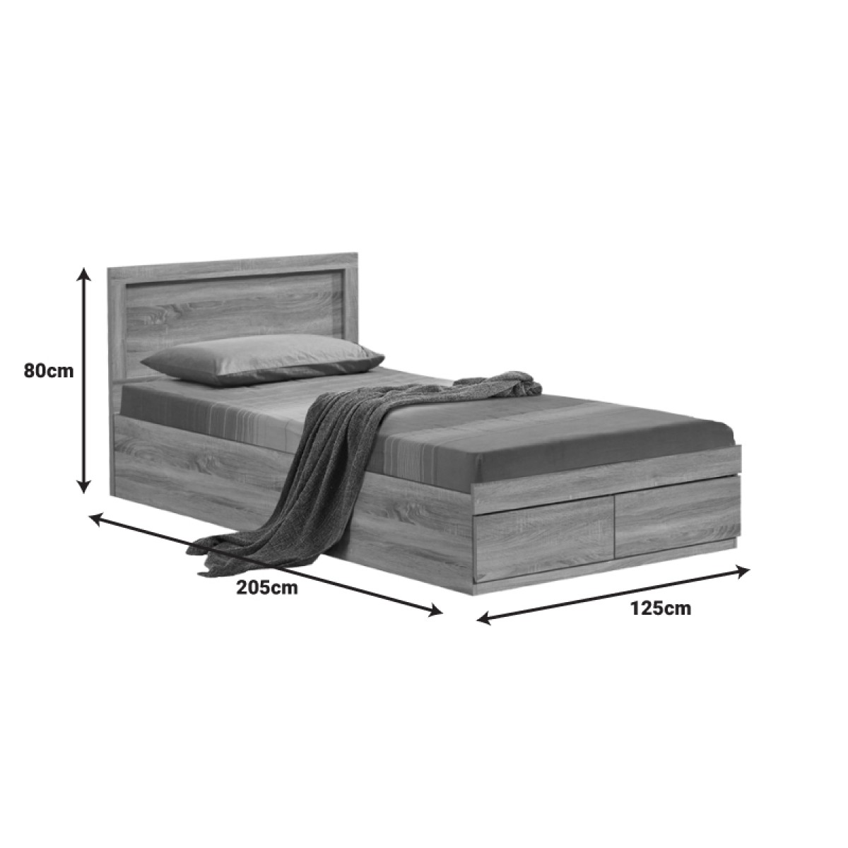 Κρεβάτι Olympus pakoworld με συρτάρι σε φυσική απόχρωση 120x200εκ Κρεβάτι Olympus pakoworld με συρτάρι σε φυσική απόχρωση 120x200εκ