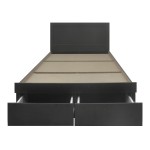Κρεβάτι Olympus pakoworld με συρτάρι σε wenge απόχρωση 140x200εκ