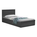Κρεβάτι Olympus pakoworld με συρτάρι σε wenge απόχρωση 100x200εκ