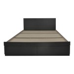 Κρεβάτι Olympus pakoworld με συρτάρι σε wenge απόχρωση 150x200εκ