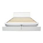Κρεβάτι Olympus pakoworld με συρτάρι σε λευκή απόχρωση 120x200εκ