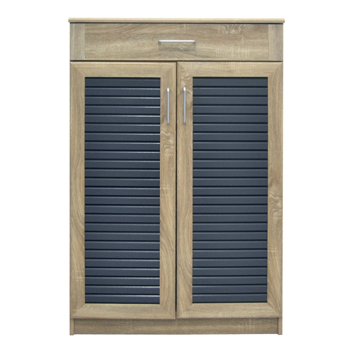 Παπουτσοθήκη-ντουλάπι Sante pakoworld 20 ζεύγων σε sonoma-ανθρακί απόχρωση 80x37x123εκ