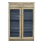 Παπουτσοθήκη-ντουλάπι Sante pakoworld 20 ζεύγων σε sonoma-ανθρακί απόχρωση 80x37x123εκ