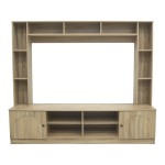 Σύνθετο σαλονιού Ambera pakoworld σε sonoma απόχρωση 200x40x171.5εκ