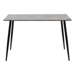 Τραπέζι Cuba pakoworld MDF γκρι cement-μαύρο 120x80x76εκ Τραπέζι Cuba pakoworld MDF γκρι cement-μαύρο 120x80x76εκ