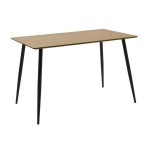 Τραπέζι Cuba pakoworld MDF sonoma-μαύρο 120x70x76εκ Τραπέζι Cuba pakoworld MDF sonoma-μαύρο 120x70x76εκ