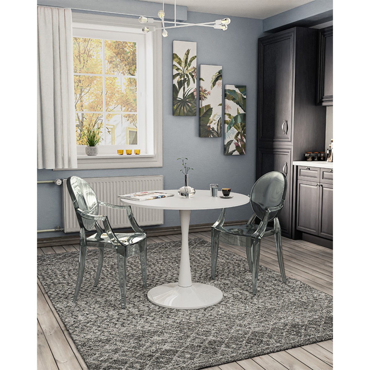 Τραπέζι Balou pakoworld MDF λευκό Φ100x75εκ Τραπέζι Balou pakoworld MDF λευκό Φ100x75εκ