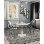 Τραπέζι Balou pakoworld MDF λευκό Φ100x75εκ Τραπέζι Balou pakoworld MDF λευκό Φ100x75εκ
