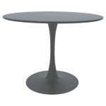 Τραπέζι Balou pakoworld MDF ανθρακί ματ Φ100x75εκ Τραπέζι Balou pakoworld MDF ανθρακί ματ Φ100x75εκ