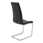 Καρέκλα Darrell pakoworld pu μαύρο-βάση χρωμίου 42x49x106εκ Καρέκλα Darrell pakoworld pu μαύρο-βάση χρωμίου 42x49x106εκ