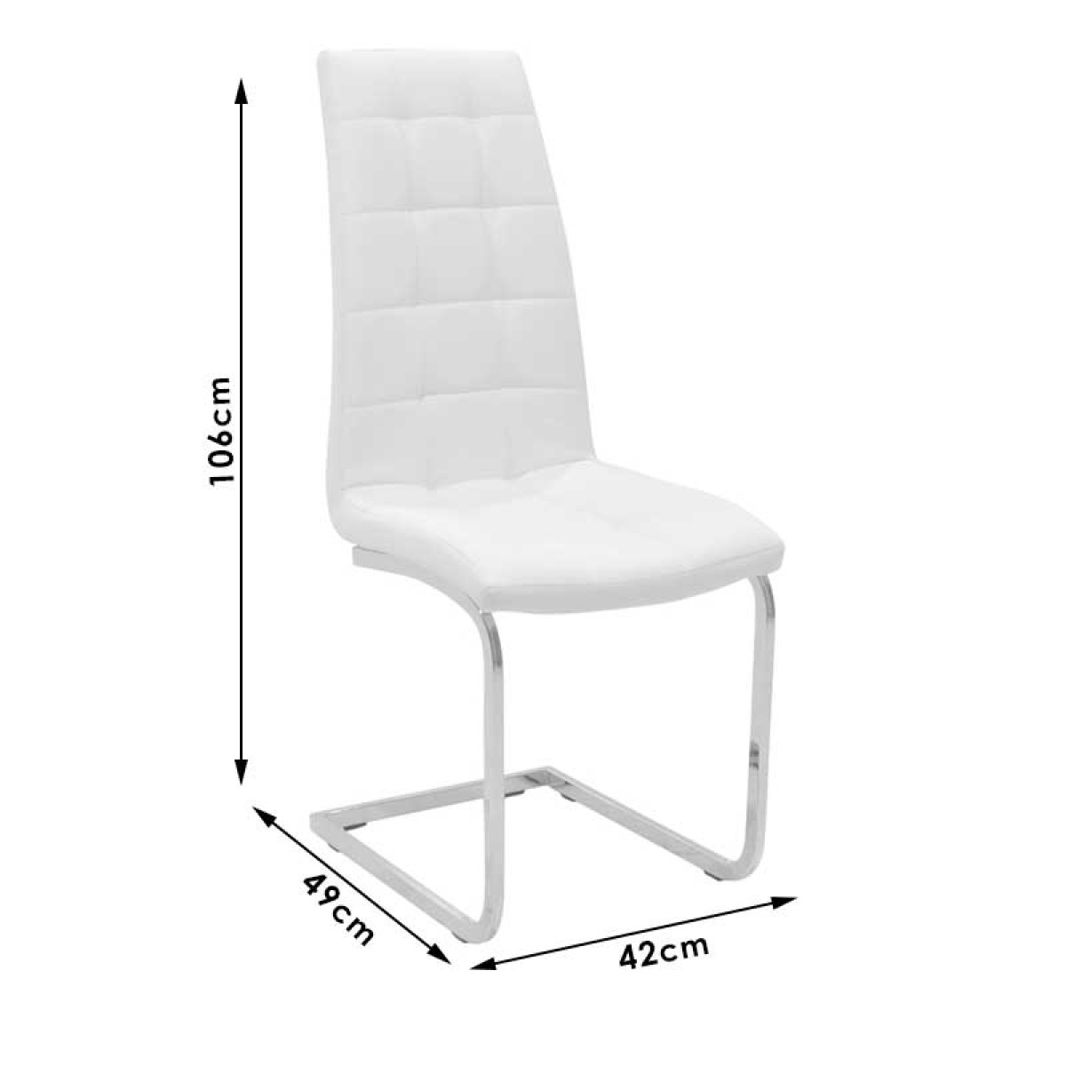 Καρέκλα Darrell pakoworld pu μαύρο-βάση χρωμίου 42x49x106εκ Καρέκλα Darrell pakoworld pu μαύρο-βάση χρωμίου 42x49x106εκ