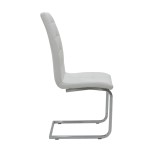 Καρέκλα Darrell pakoworld pu λευκό-βάση χρωμίου 42x49x106εκ Καρέκλα Darrell pakoworld pu λευκό-βάση χρωμίου 42x49x106εκ