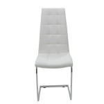 Καρέκλα Darrell pakoworld pu λευκό-βάση χρωμίου 42x49x106εκ Καρέκλα Darrell pakoworld pu λευκό-βάση χρωμίου 42x49x106εκ