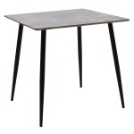 Τραπέζι Cuba pakoworld MDF γκρι cement-μαύρο 70x70x75εκ Τραπέζι Cuba pakoworld MDF γκρι cement-μαύρο 70x70x75εκ