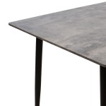 Τραπέζι Cuba pakoworld MDF γκρι cement-μαύρο 70x70x75εκ Τραπέζι Cuba pakoworld MDF γκρι cement-μαύρο 70x70x75εκ