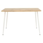 Τραπέζι Cuba pakoworld MDF sonoma-λευκό 120x80x75εκ Τραπέζι Cuba pakoworld MDF sonoma-λευκό 120x80x75εκ