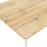 Τραπέζι Cuba pakoworld MDF sonoma-λευκό 120x80x75εκ Τραπέζι Cuba pakoworld MDF sonoma-λευκό 120x80x75εκ