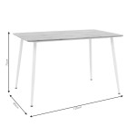 Τραπέζι Cuba pakoworld MDF sonoma-λευκό 120x80x75εκ Τραπέζι Cuba pakoworld MDF sonoma-λευκό 120x80x75εκ