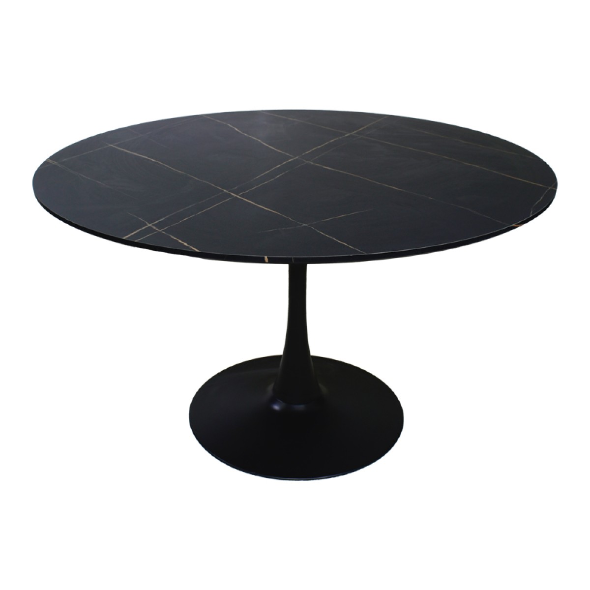Τραπέζι Balou I pakoworld MDF μαύρο μαρμάρου Φ120x75εκ Τραπέζι Balou I pakoworld MDF μαύρο μαρμάρου Φ120x75εκ