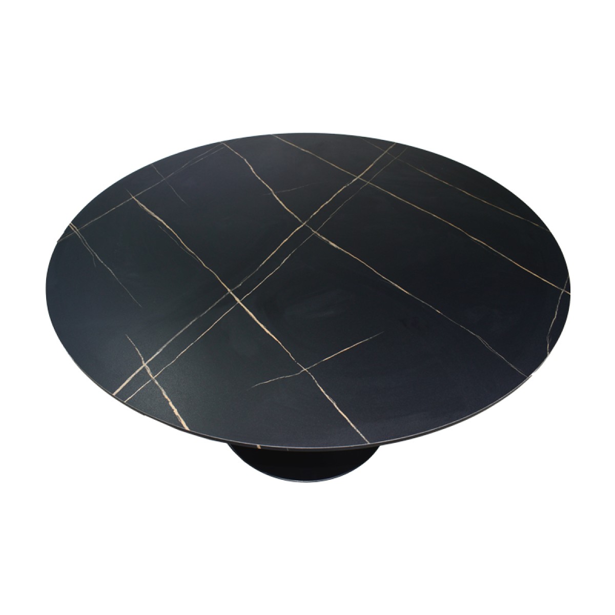 Τραπέζι Balou I pakoworld MDF μαύρο μαρμάρου Φ120x75εκ Τραπέζι Balou I pakoworld MDF μαύρο μαρμάρου Φ120x75εκ