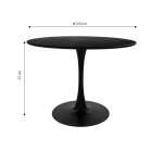 Τραπέζι Balou I pakoworld MDF μαύρο μαρμάρου Φ120x75εκ Τραπέζι Balou I pakoworld MDF μαύρο μαρμάρου Φ120x75εκ