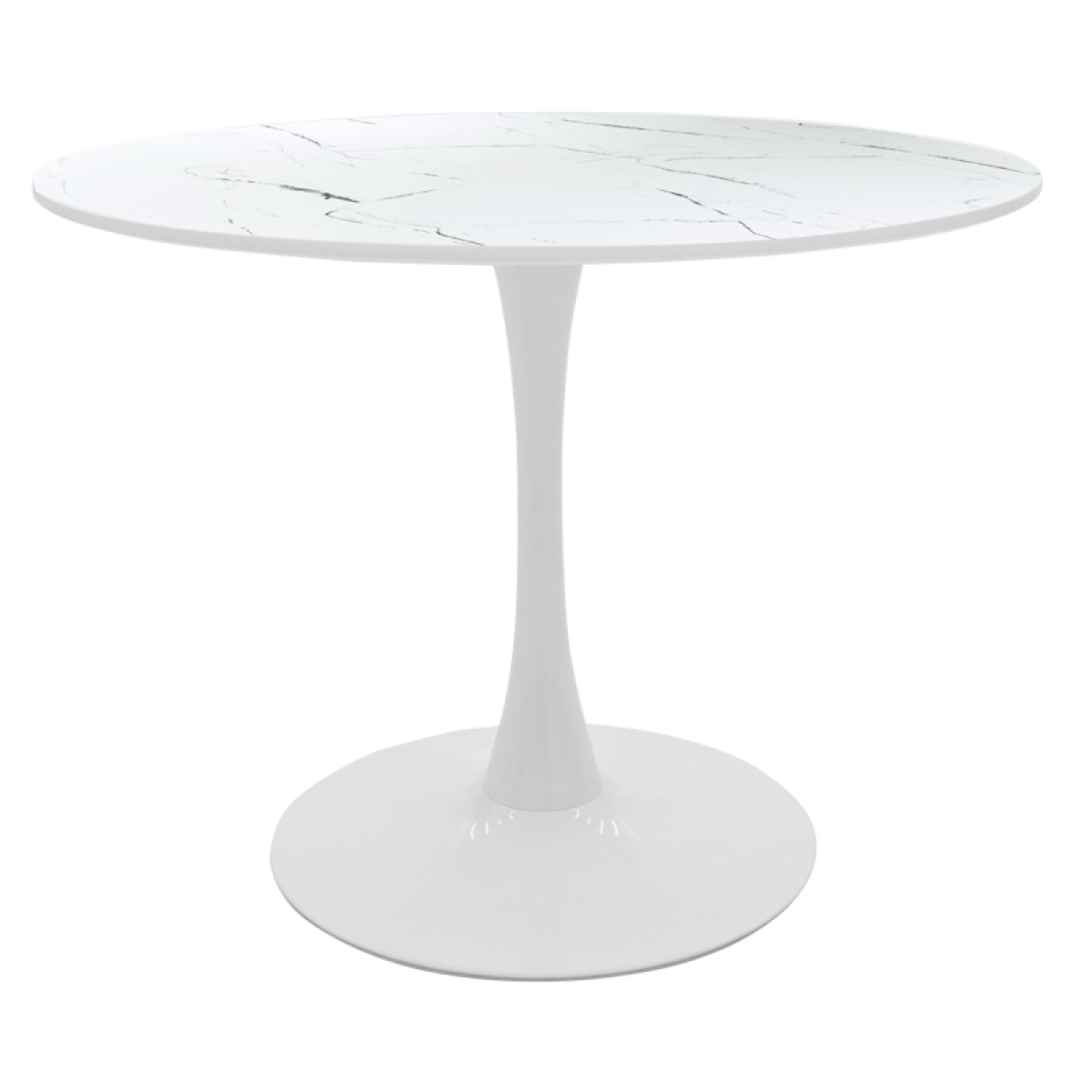 Τραπέζι Balou I pakoworld MDF λευκό μαρμάρου Φ120x75εκ Τραπέζι Balou I pakoworld MDF λευκό μαρμάρου Φ120x75εκ