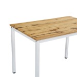 Τραπέζι Witte pakoworld MDF/Metal σε sonoma απόχρωση με λευκο πόδι 110x70x76εκ Τραπέζι Witte pakoworld MDF/Metal σε sonoma απόχρωση με λευκο πόδι 110x70x76εκ