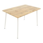 Τραπεζαρία Cuba-Caron pakoworld σετ 5τεμ sonoma-λευκό 120x80x75εκ Τραπεζαρία Cuba-Caron pakoworld σετ 5τεμ sonoma-λευκό 120x80x75εκ