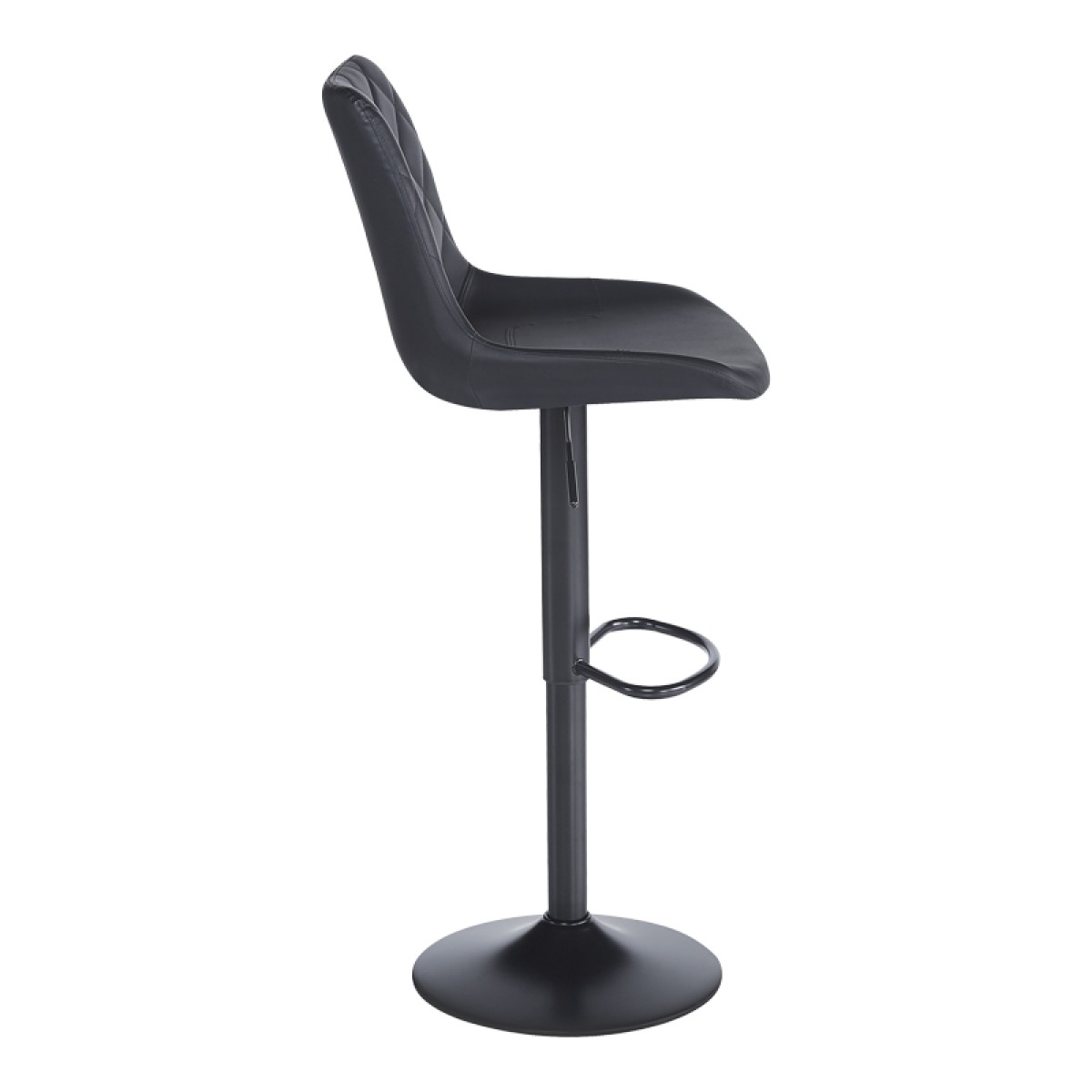 Σκαμπό μπαρ Libra pakoworld pu-μέταλλο σε μαύρη απόχρωση 49x55x115εκ