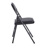 Καρέκλα Niro pakoworld πτυσσόμενη pu-μέταλλο σε μαύρη απόχρωση 46x46x79εκ