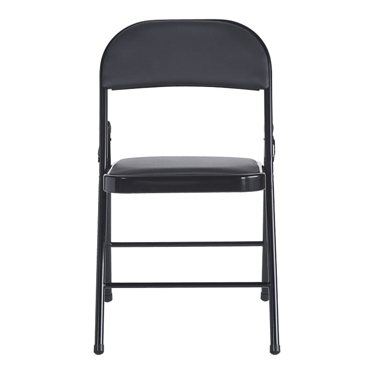 Καρέκλα Niro pakoworld πτυσσόμενη pu-μέταλλο σε μαύρη απόχρωση 46x46x79εκ