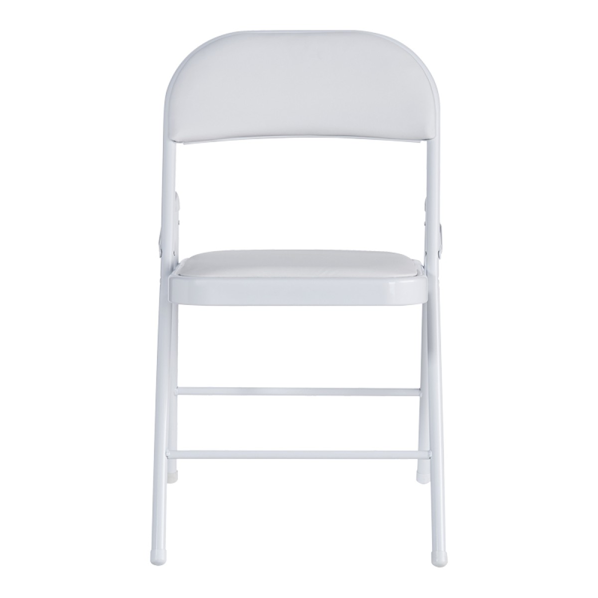 Καρέκλα Niro pakoworld πτυσσόμενη pu-μέταλλο σε λευκή απόχρωση 46x46x79εκ