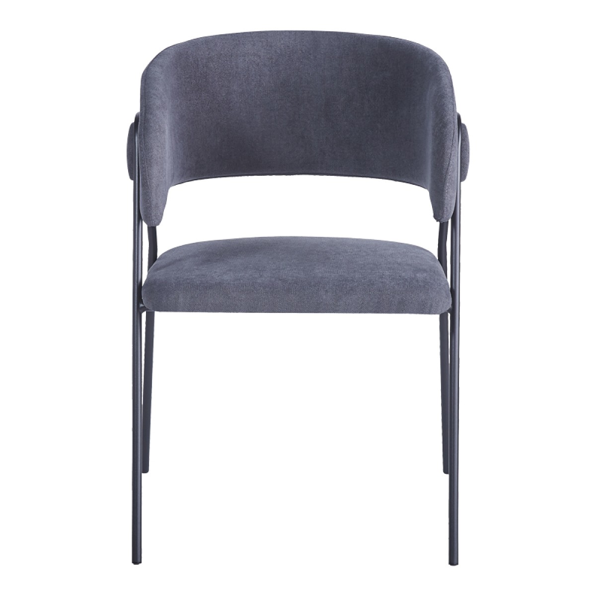 Πολυθρόνα Rachele I pakoworld ανθρακί ύφασμα-πόδι μαύρο μέταλλο 52x65x79εκ