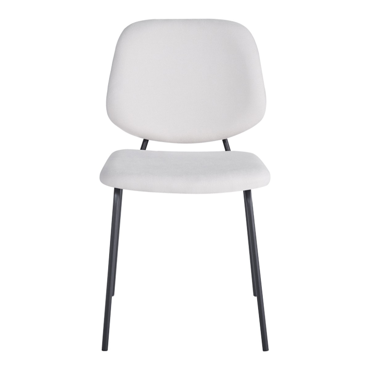 Καρέκλα Pietro I pakoworld μπεζ ύφασμα-πόδι μαύρο μέταλλο 45x55x82.5εκ