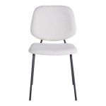 Καρέκλα Pietro I pakoworld μπεζ ύφασμα-πόδι μαύρο μέταλλο 45x55x82.5εκ