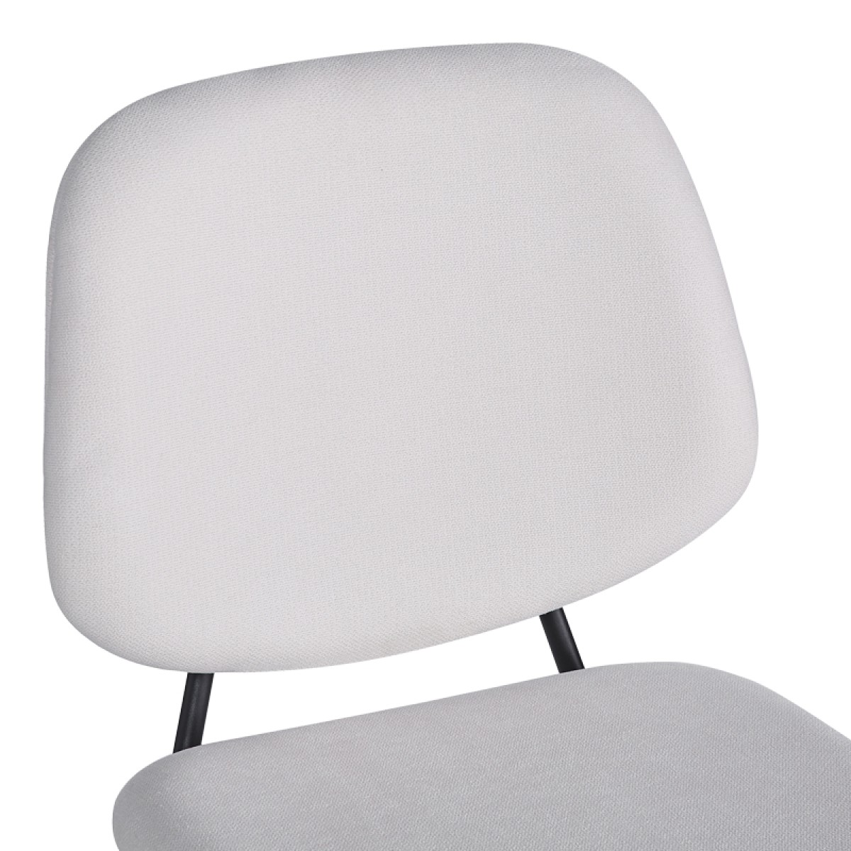 Καρέκλα Pietro I pakoworld μπεζ ύφασμα-πόδι μαύρο μέταλλο 45x55x82.5εκ