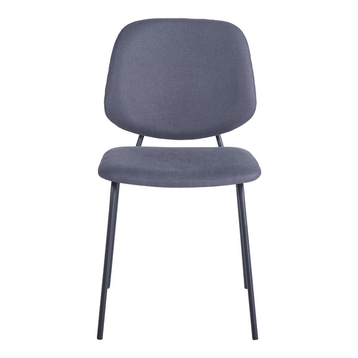 Καρέκλα Pietro I pakoworld ανθρακί ύφασμα-πόδι μαύρο μέταλλο 45x55x82.5εκ