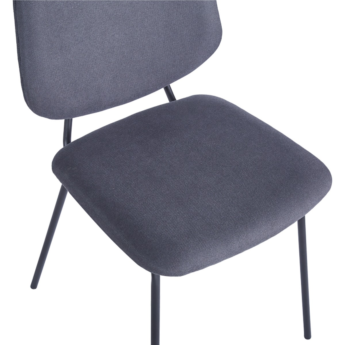 Καρέκλα Pietro I pakoworld ανθρακί ύφασμα-πόδι μαύρο μέταλλο 45x55x82.5εκ