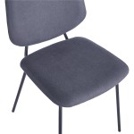 Καρέκλα Pietro I pakoworld ανθρακί ύφασμα-πόδι μαύρο μέταλλο 45x55x82.5εκ