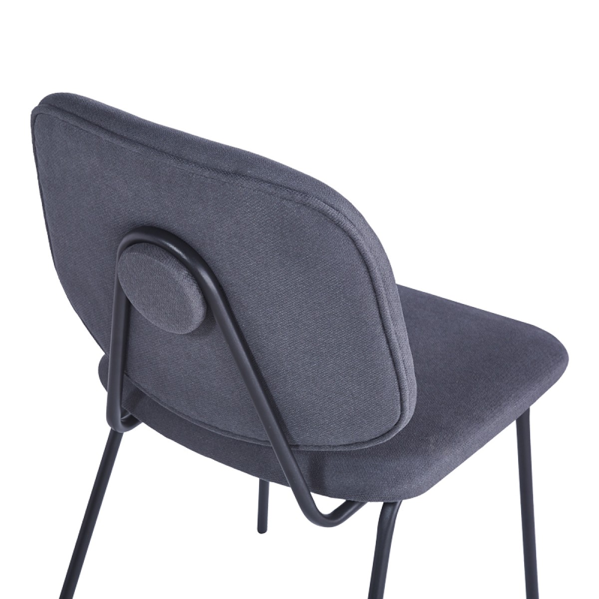 Καρέκλα Pietro I pakoworld ανθρακί ύφασμα-πόδι μαύρο μέταλλο 45x55x82.5εκ