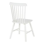 Καρέκλα Melia pakoworld rubberwood σε λευκή απόχρωση 45x51x87εκ