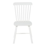 Καρέκλα Melia pakoworld rubberwood σε λευκή απόχρωση 45x51x87εκ