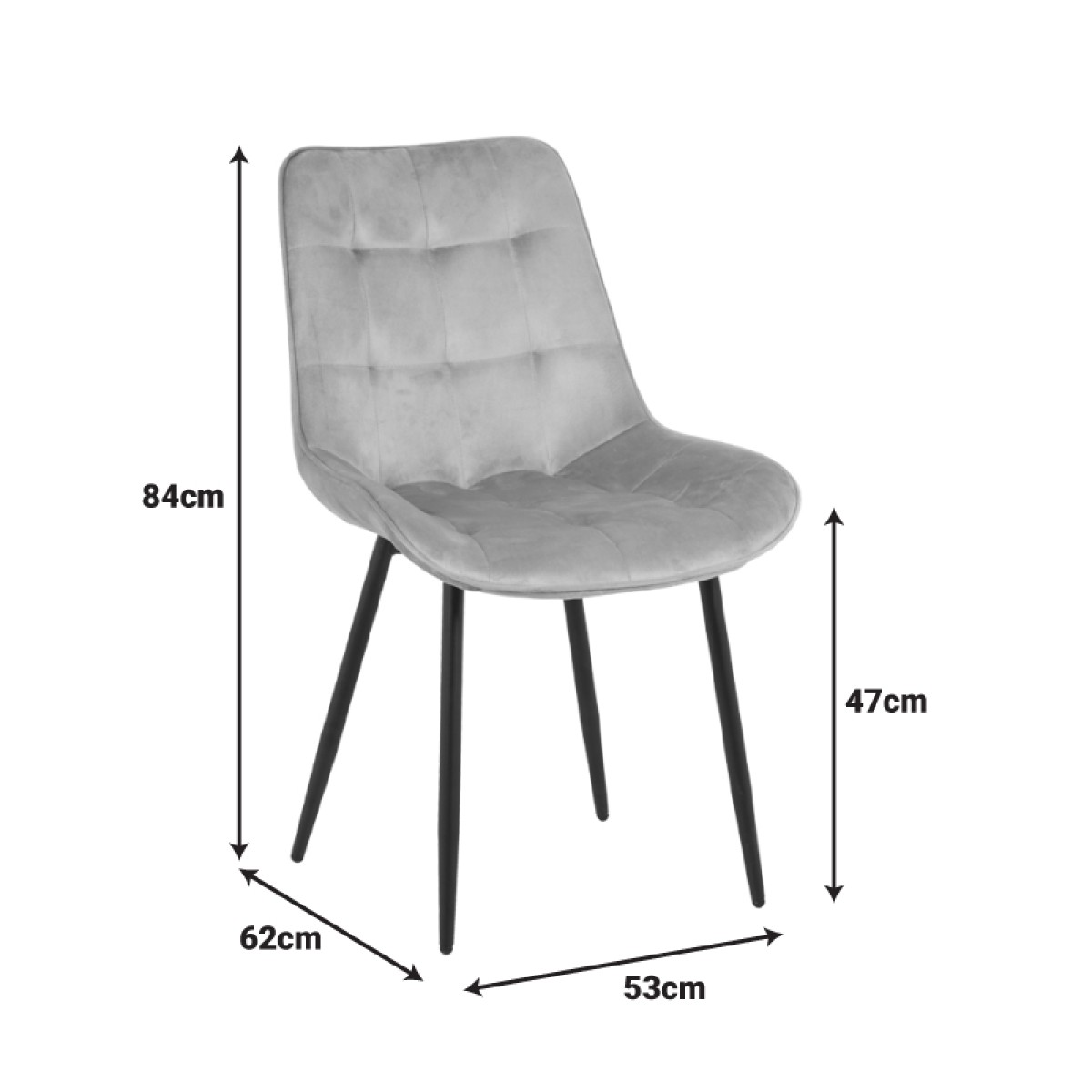 Καρέκλα Berne pakoworld βελούδο σε φυστικί απόχρωση 53x62x84εκ