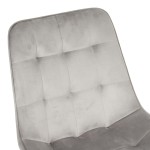 Καρέκλα Berne pakoworld βελούδο σε γκρί απόχρωση 53x62x84εκ
