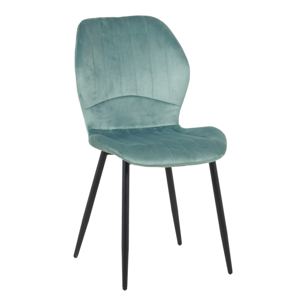 Καρέκλα Jelour pakoworld βελούδο σε φυστικί απόχρωση 46.5x60x84εκ