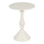 Βοηθητικό τραπέζι Lalou pakoworld μέταλλο σε κρέμα απόχρωση Φ40x55εκ