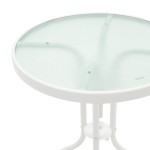 Τραπέζι Watson pakoworld μέταλλο λευκό-γυαλί Φ60x70εκ Τραπέζι Watson pakoworld μέταλλο λευκό-γυαλί Φ60x70εκ