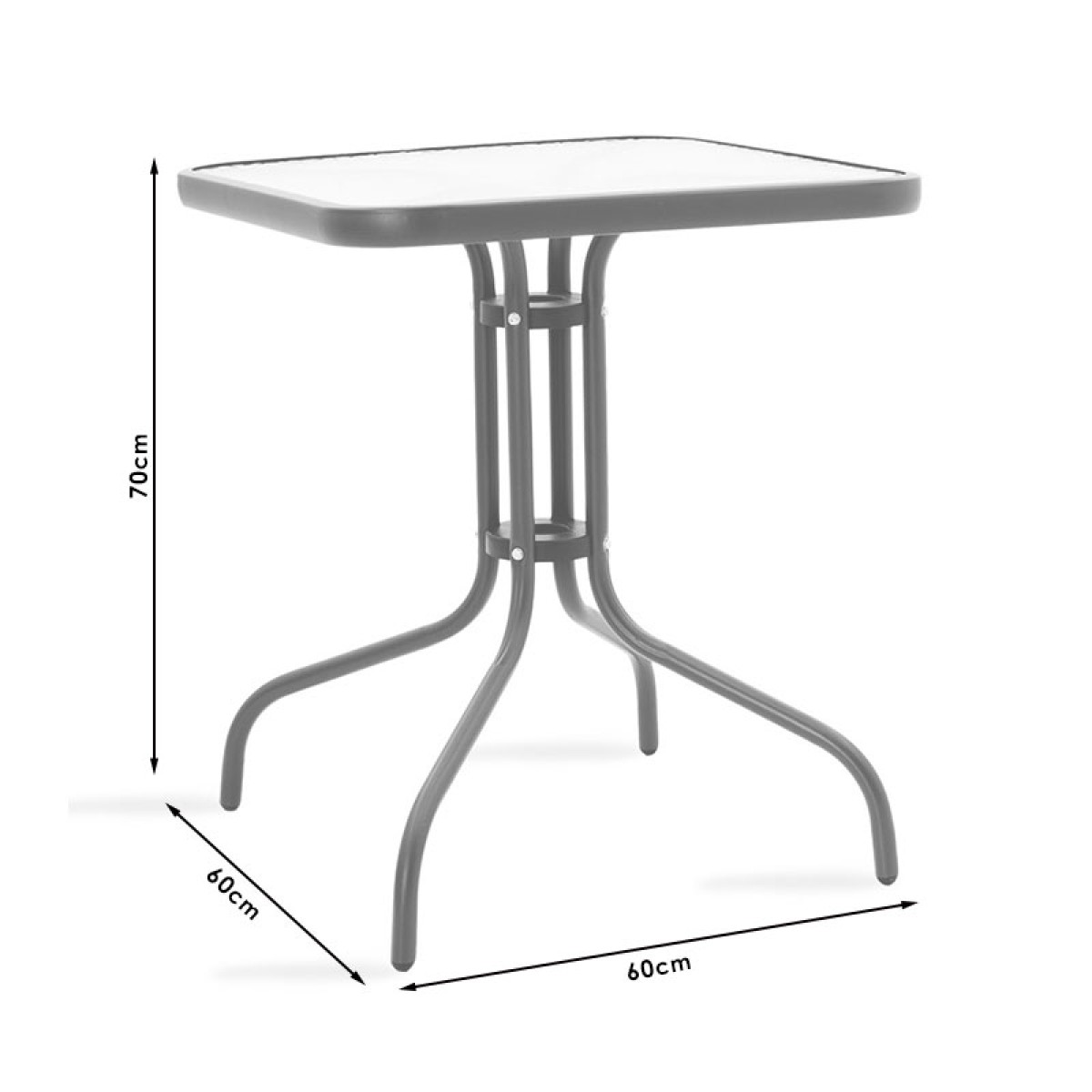 Τραπέζι Watson pakoworld μέταλλο καφέ-γυαλί 60x60x70εκ Τραπέζι Watson pakoworld μέταλλο καφέ-γυαλί 60x60x70εκ