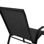 Πολυθρόνα Calan pakoworld μέταλλο μαύρο-textilene μαύρο 55x75x90 εκ Πολυθρόνα Calan pakoworld μέταλλο μαύρο-textilene μαύρο 55x75x90 εκ